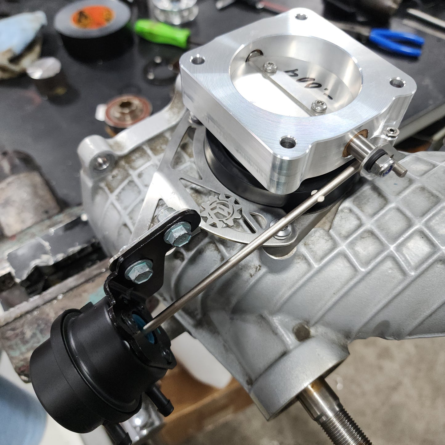 Fabworkz - Hellcat Supercharger Vacuum Actuated Bypass Valve v1 - Top View