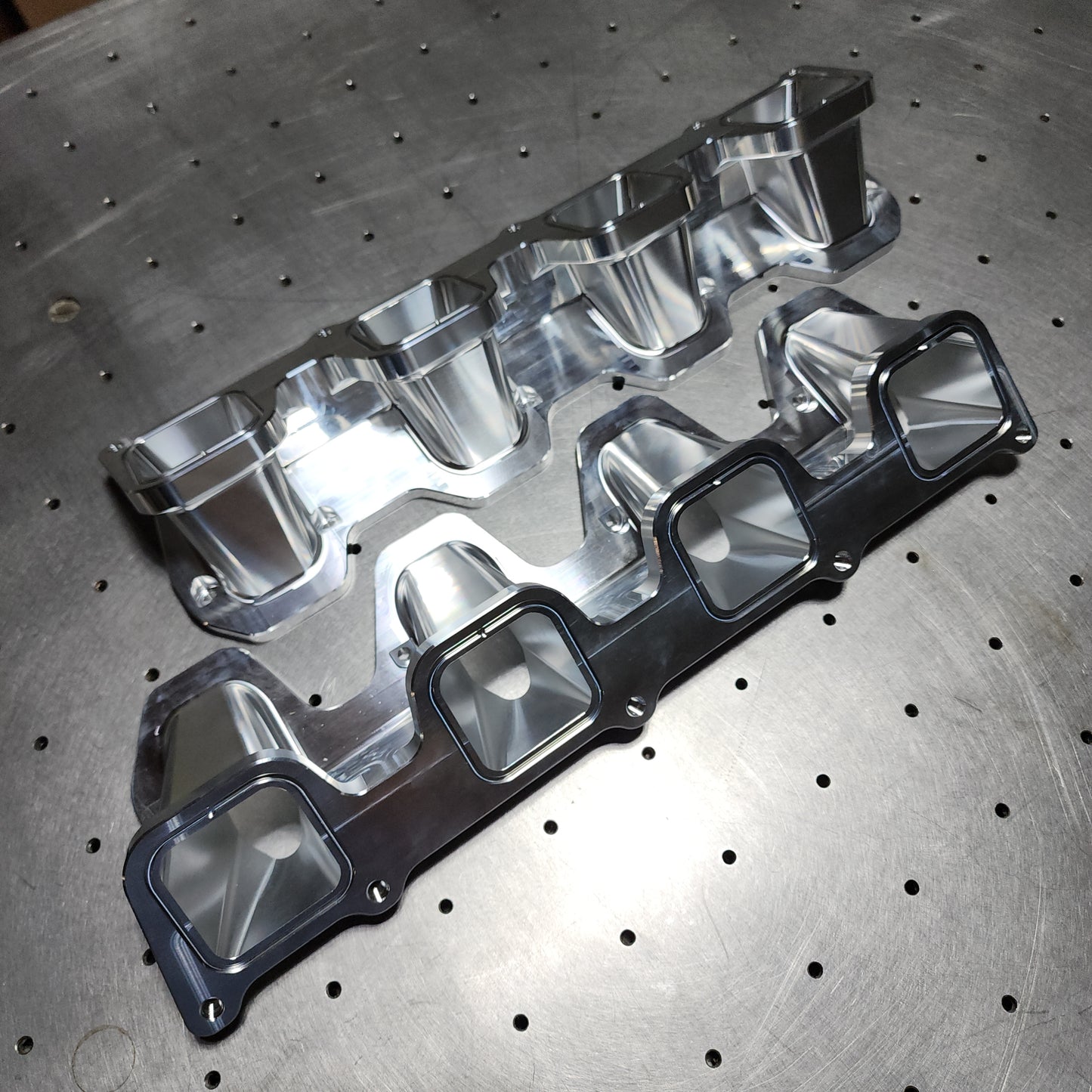 Fabworkz - Billet Aluminum Adapters for Hellcat Supercharger to LS Engine Rectangular Ports