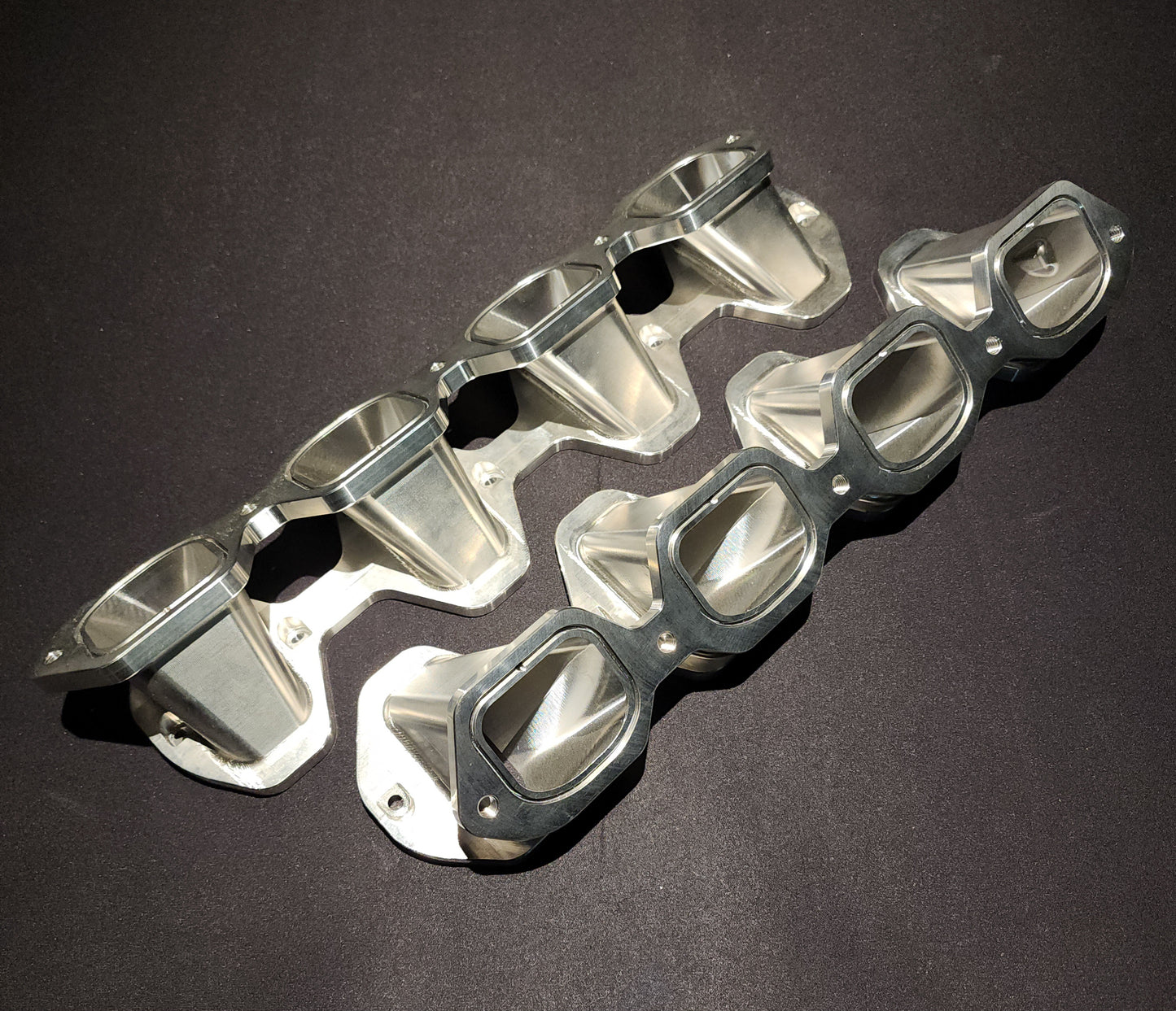 Fabworkz - Billet Aluminum Adapters - Cadillac STS-V M122 Supercharger to LS Engine Cathedral Ports